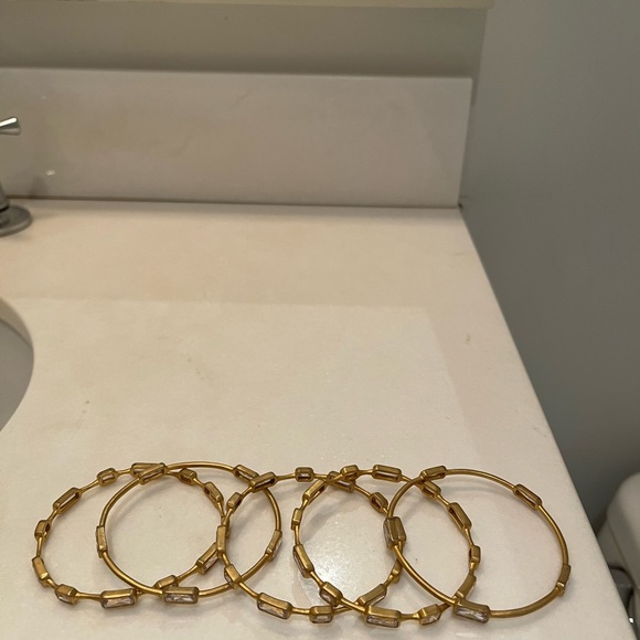 5 Jennifer Miller Bangles. They are a gold color with crystals. - Picture 3 of 3